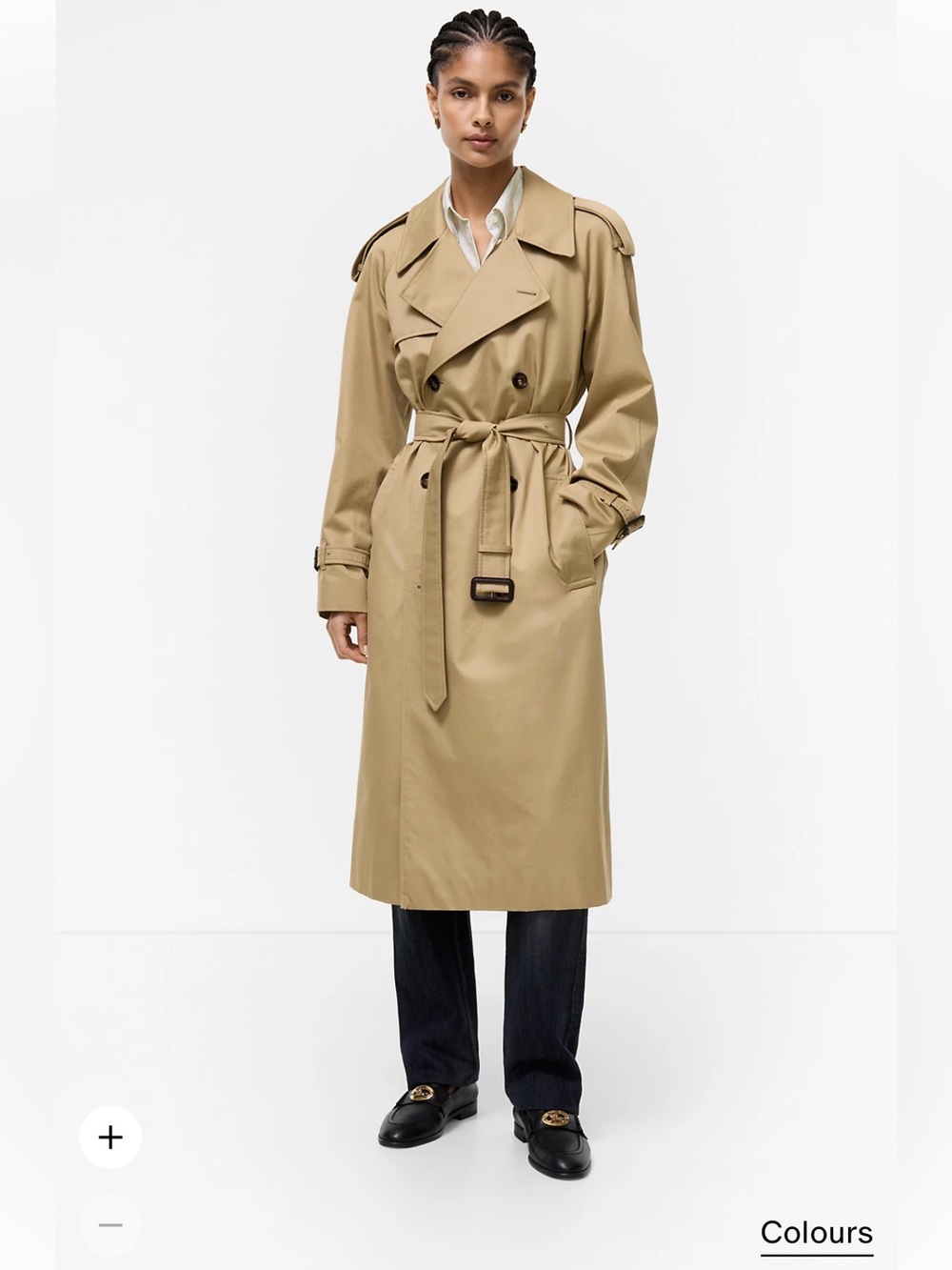 NEW Burberry Double-Breasted Long Castleford Trench Coat in Beige Cotton - Picture 2 of 16
